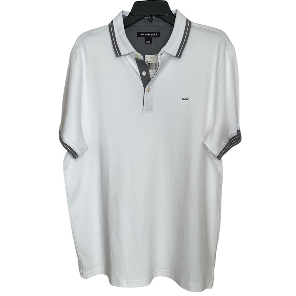 Michael Kors white polo sz L